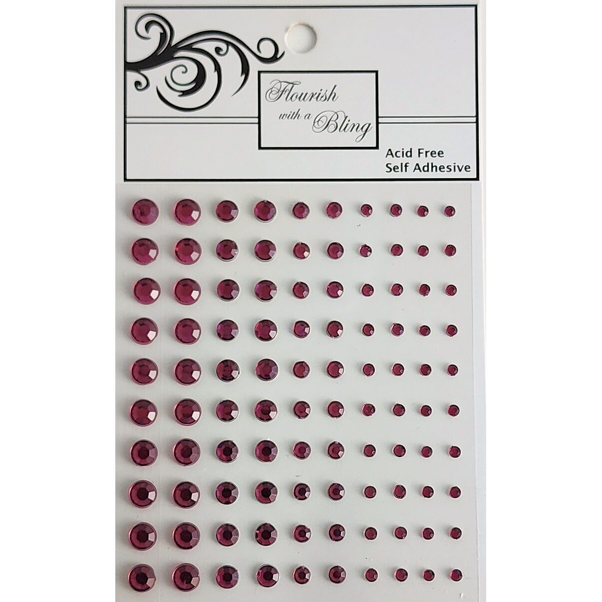 FWAB Adhesive Rhinestones - Wine