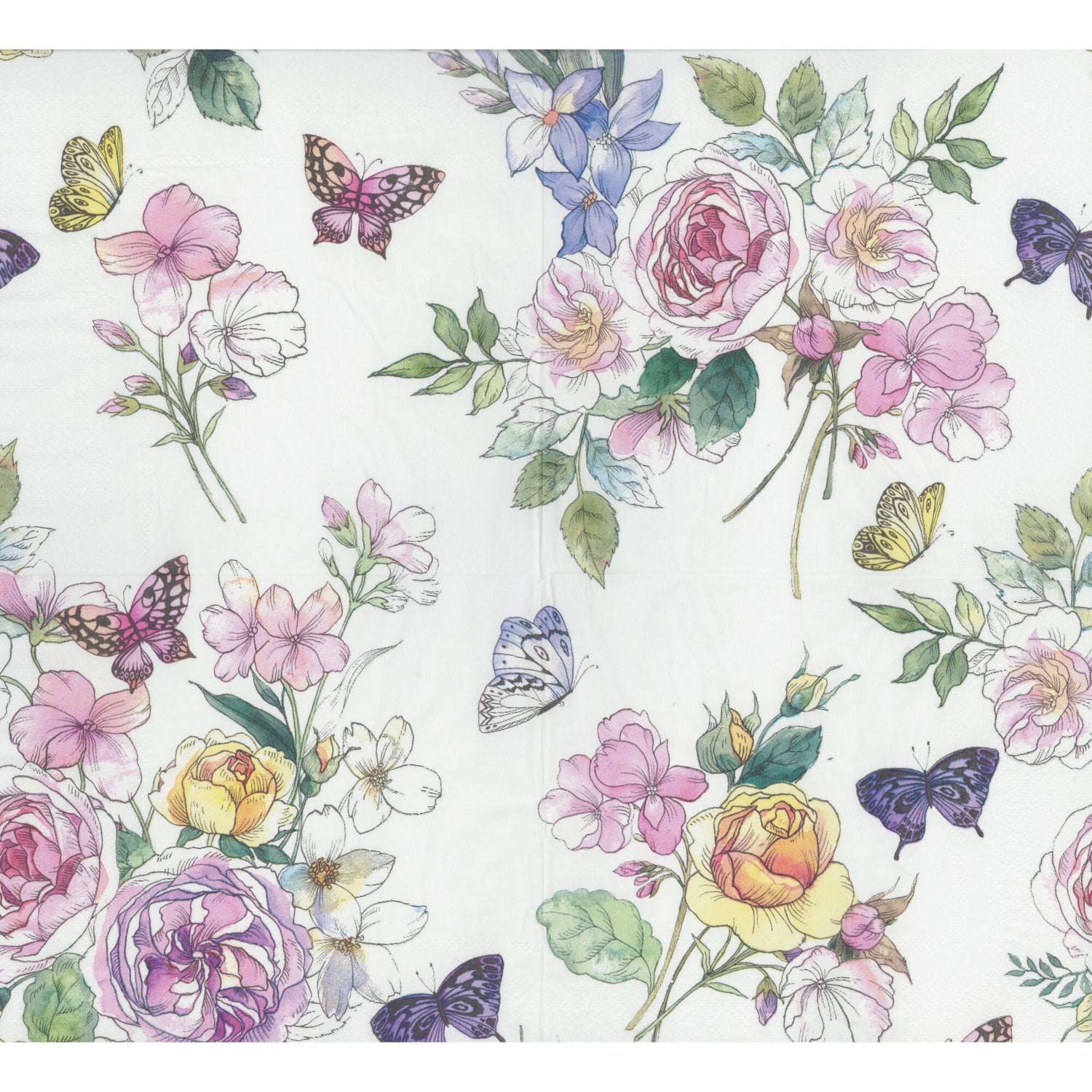 Unbranded Napkin/Serviette - Watercolour Roses