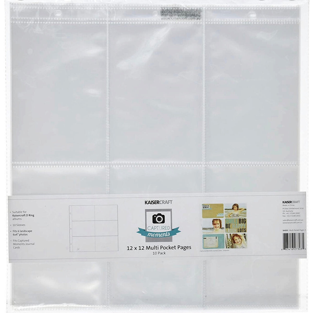 Kaisercraft 12x12" Multi Pocket Pages - Pack 