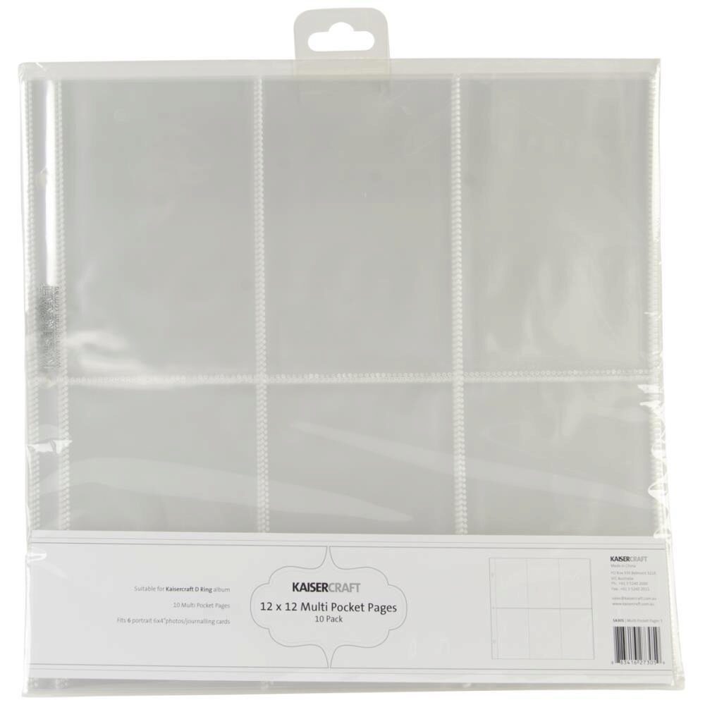 Kaisercraft 12x12" Multi Pocket Pages - Pack 
