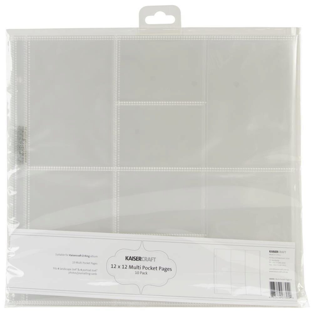 Kaisercraft 12x12" Multi Pocket Pages - Pack 