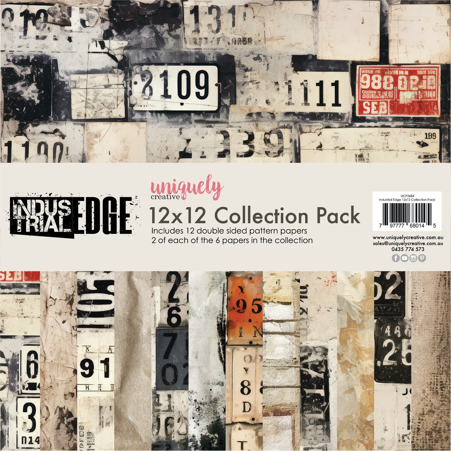 Uniquely Creative Industrial Edge - 12x12" Collection Pack (12 papers)