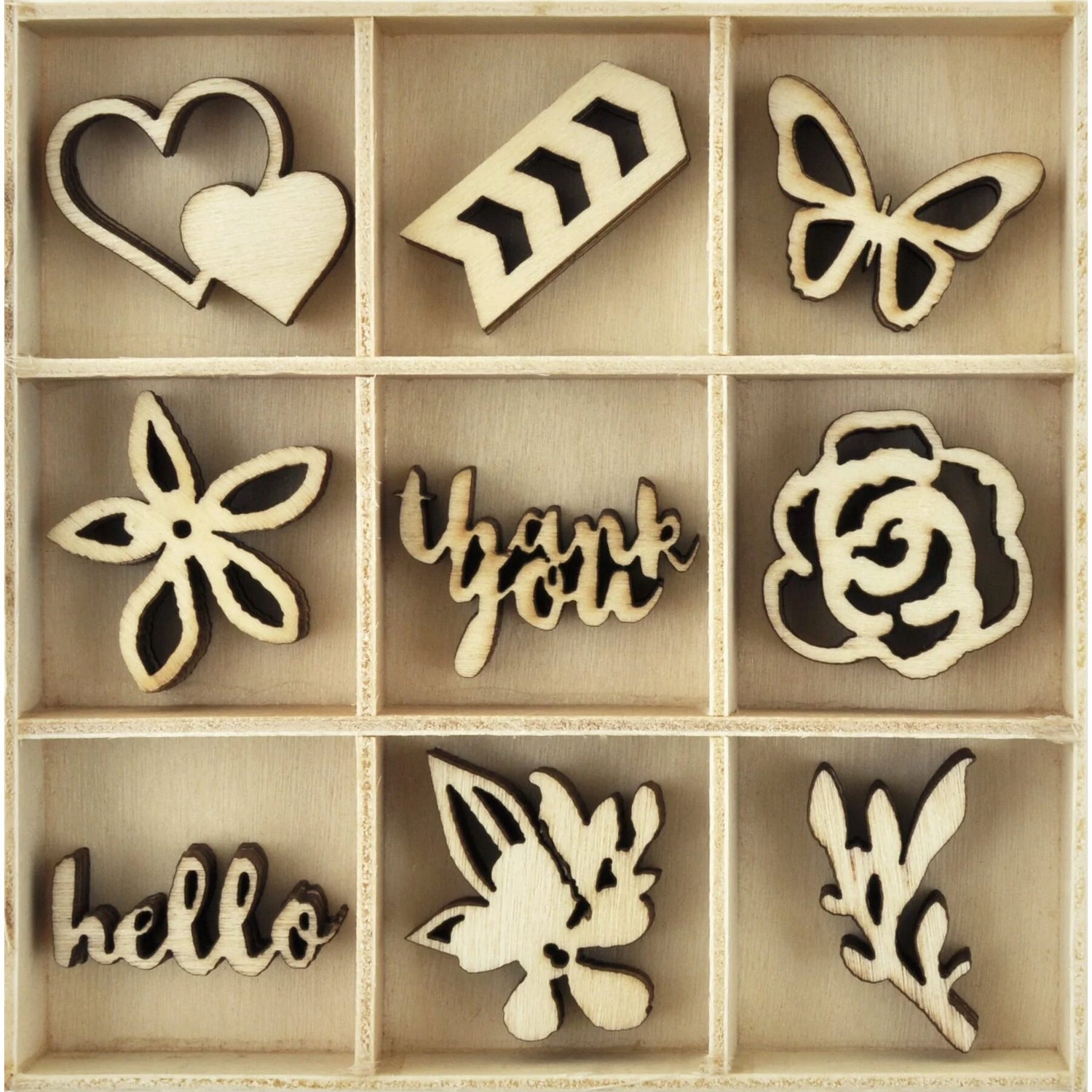 Kaisercraft Wooden Flourish Pack - Bloom