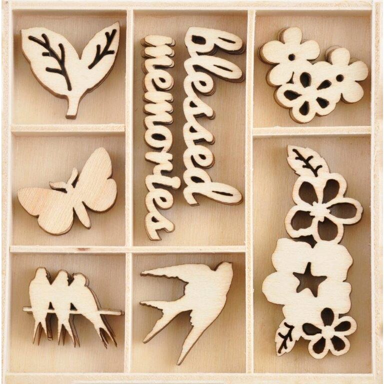 Kaisercraft Wooden Flourish Pack - Morning Dew