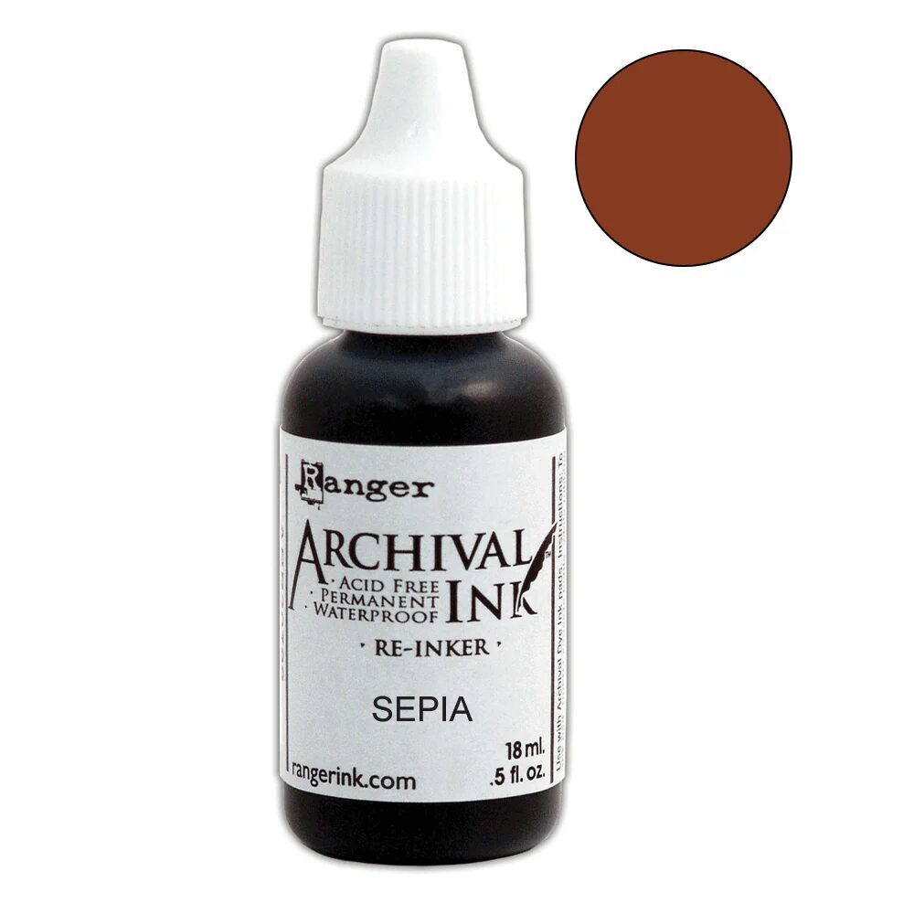Ranger Archival Ink Pad Re-Inker - Sepia