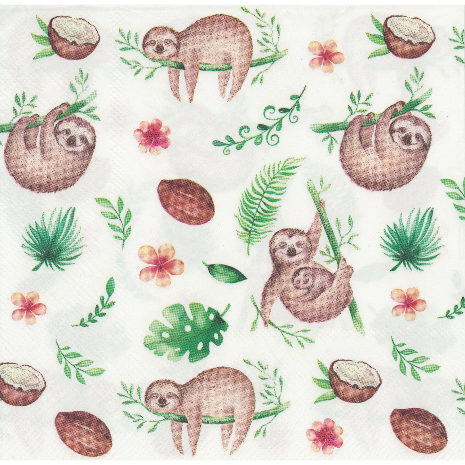Casa Regalo Napkin/Serviette - Sleepy Sloths