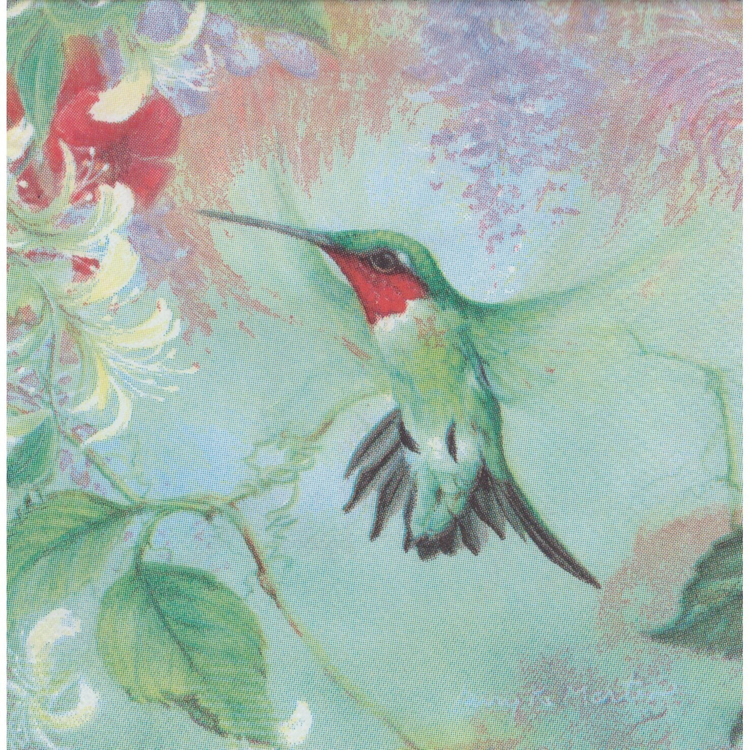 Unbranded Cocktail Napkin/Serviette - Song of the Hummingbird
