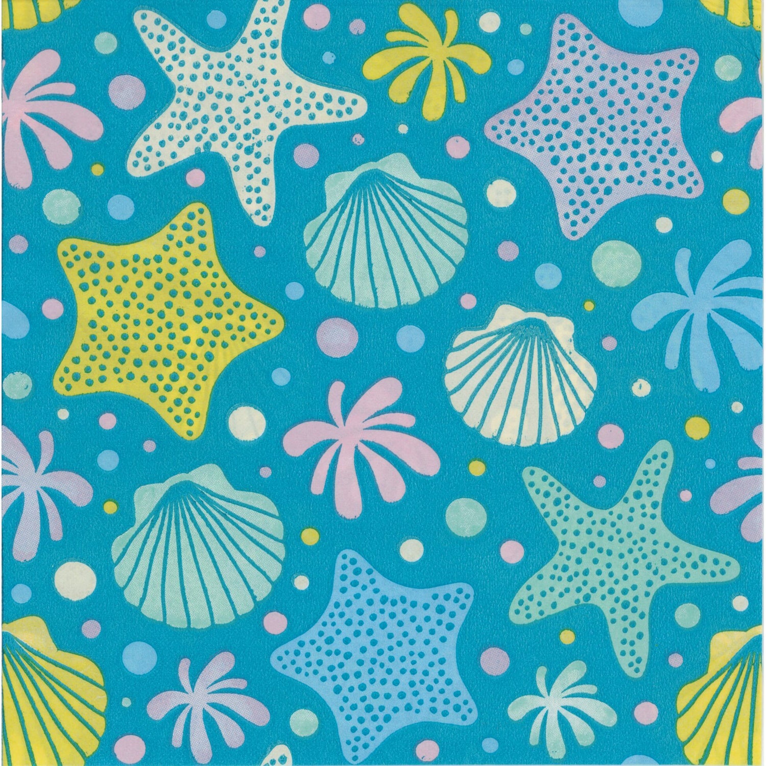 TRS Trading Group Napkin/Serviette - Starfish Splash