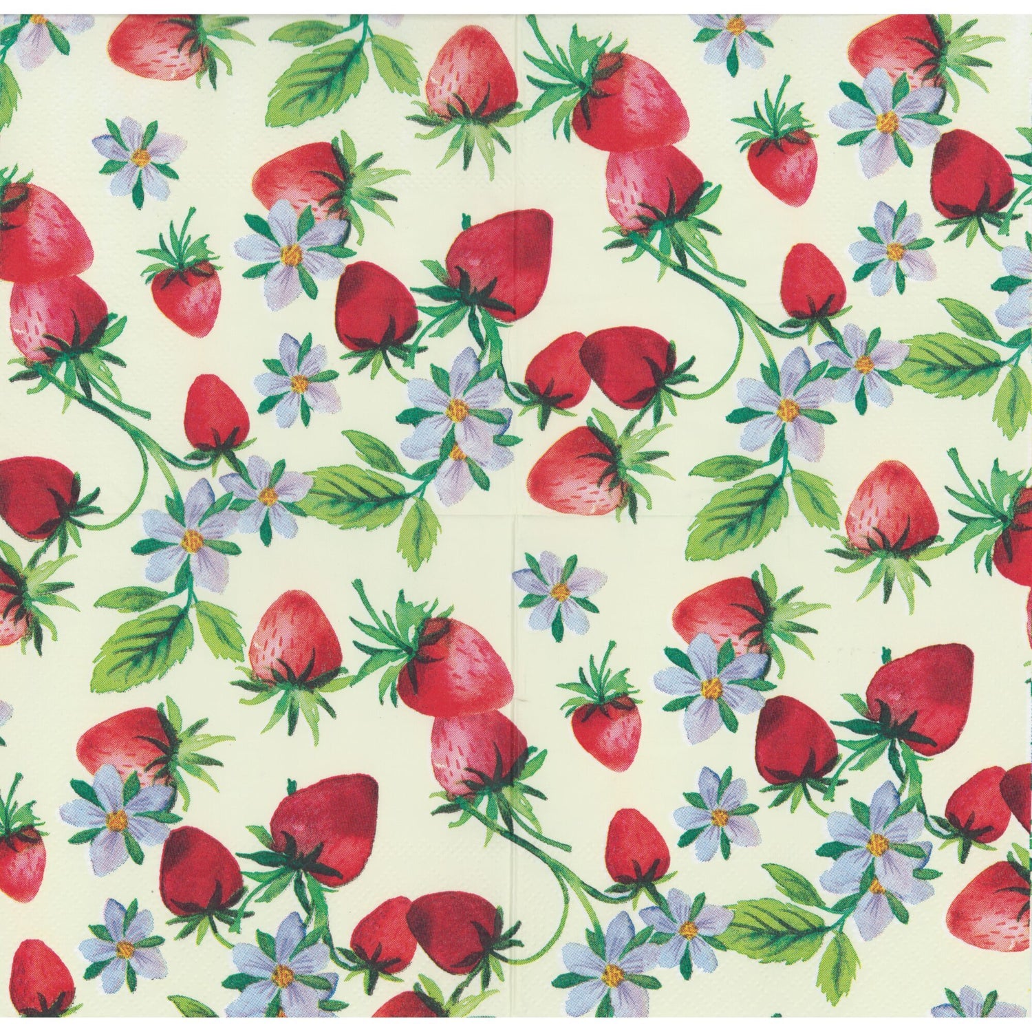 Well Dressed Home Cocktail Napkin/Serviette - Strawberry Field