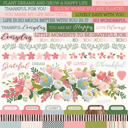 Kaisercraft 12x12" Sticker Sheet - Full Bloom