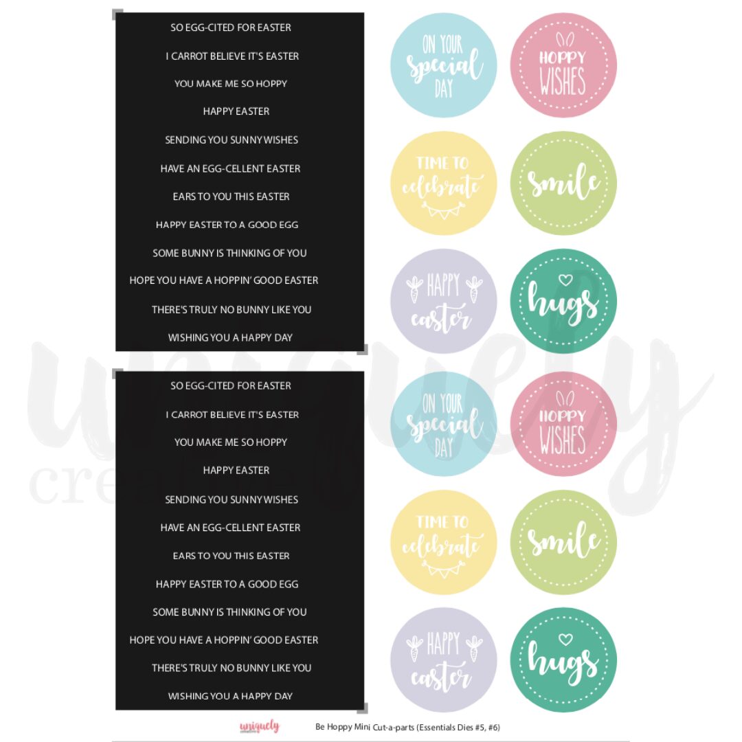 Uniquely Creative Cut-a-Part Mini Sheet - Be Hoppy
