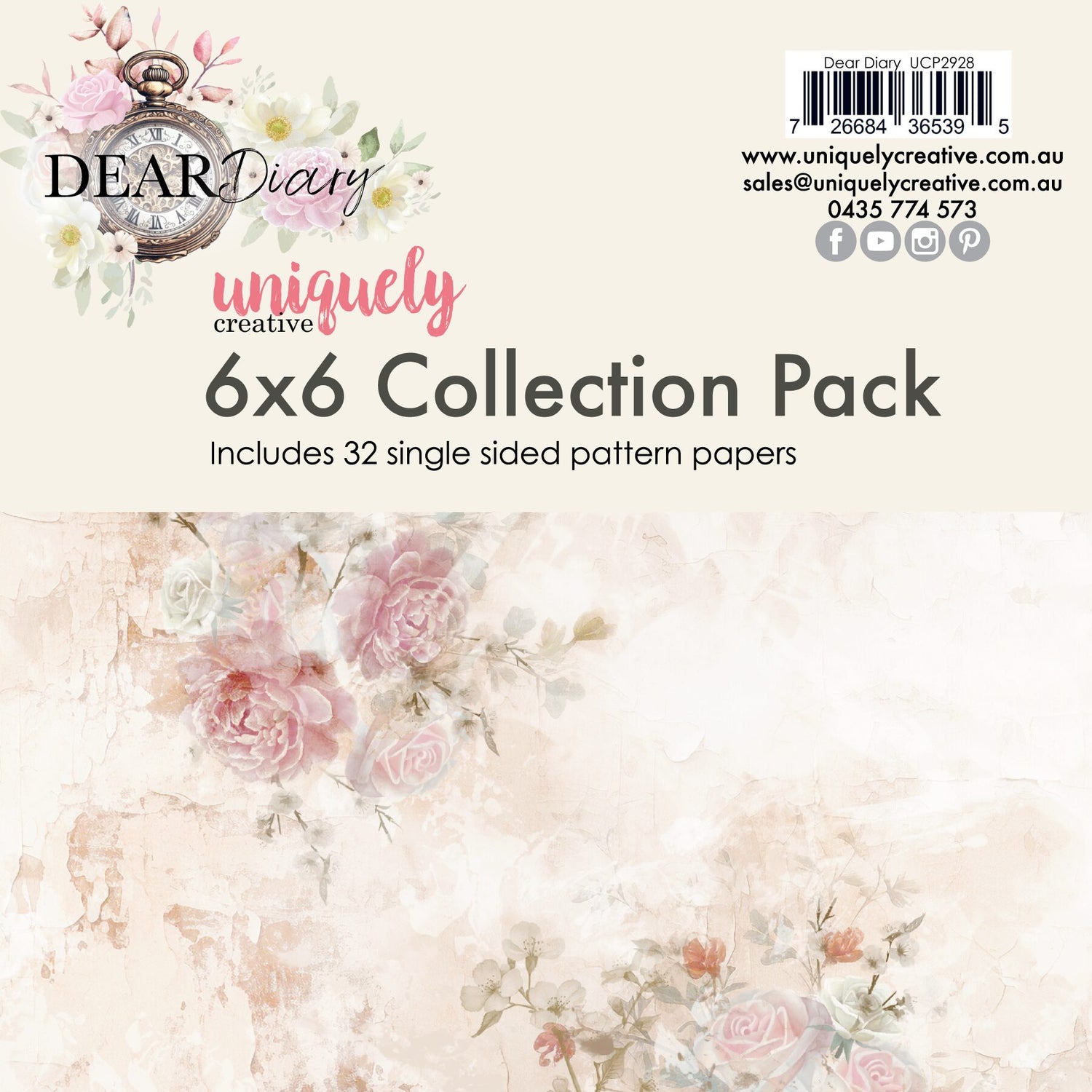 Uniquely Creative Dear Diary - 6x6" Collection Pack (32 papers)