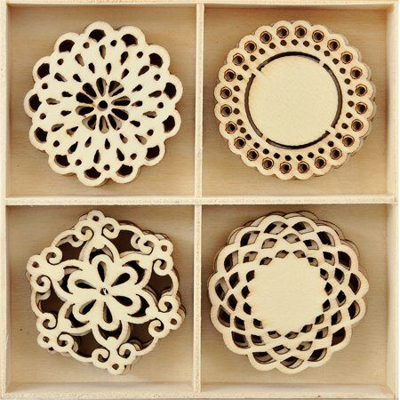 Kaisercraft Wooden Flourish Pack - Doilies