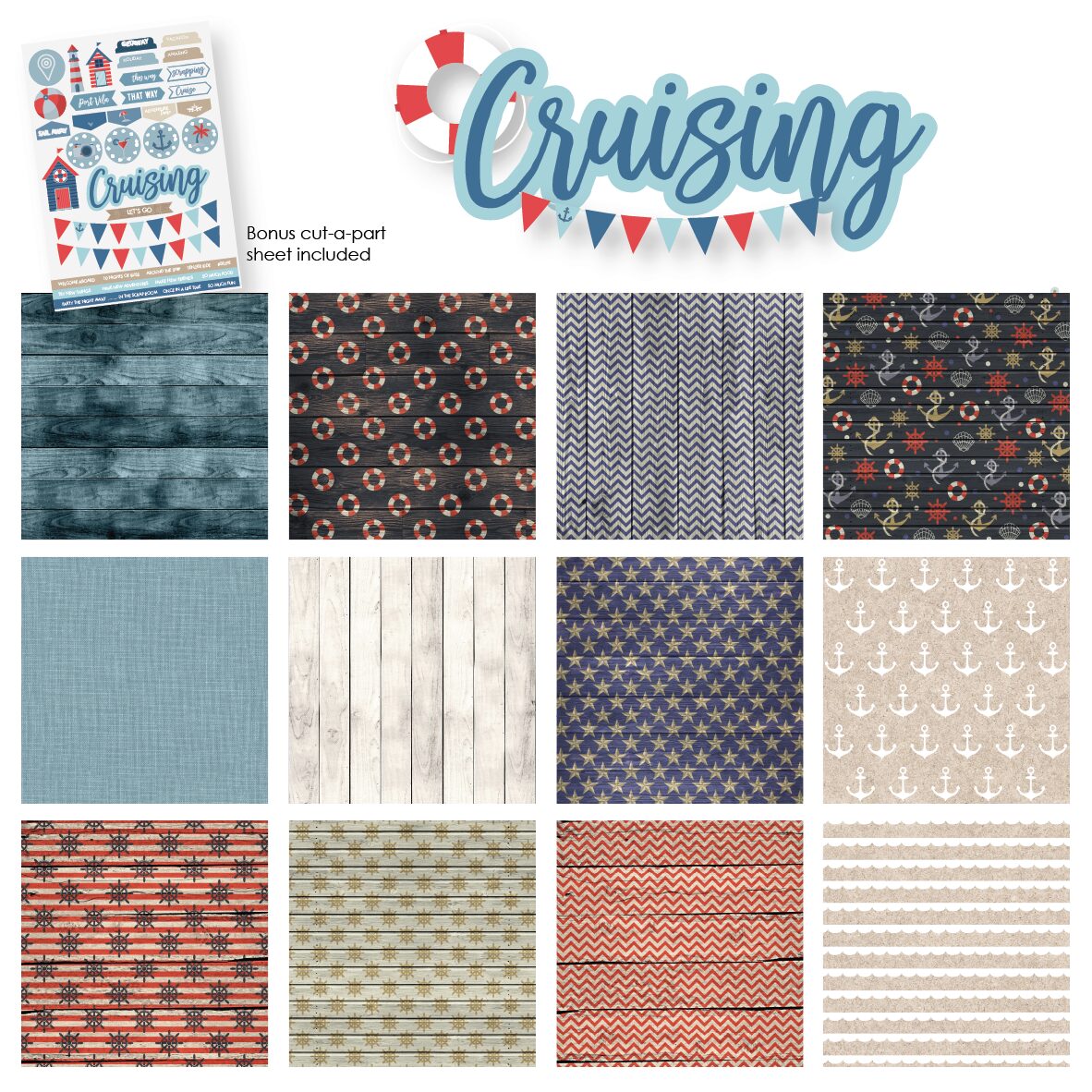 Uniquely Creative Cruising - 12x12" Collection Pack (12 papers)