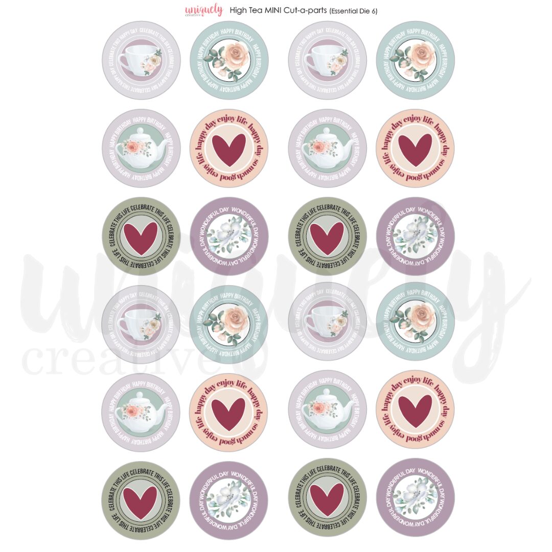 Uniquely Creative Cut-a-Part Mini Sheet - High Tea - Circles