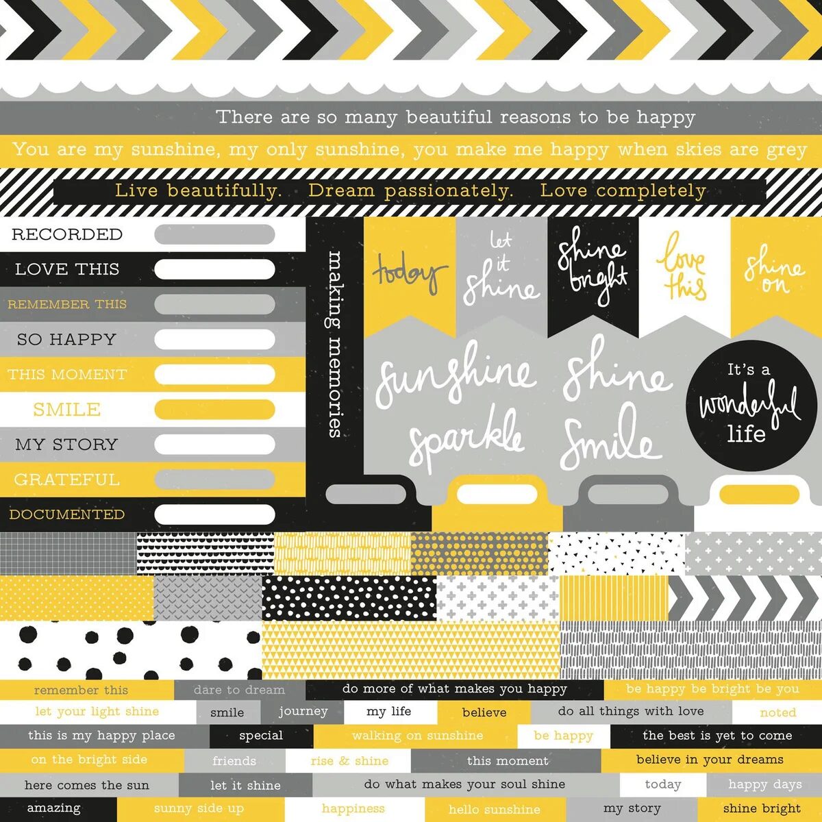 Kaisercraft 12x12" Sticker Sheet - Shine Bright