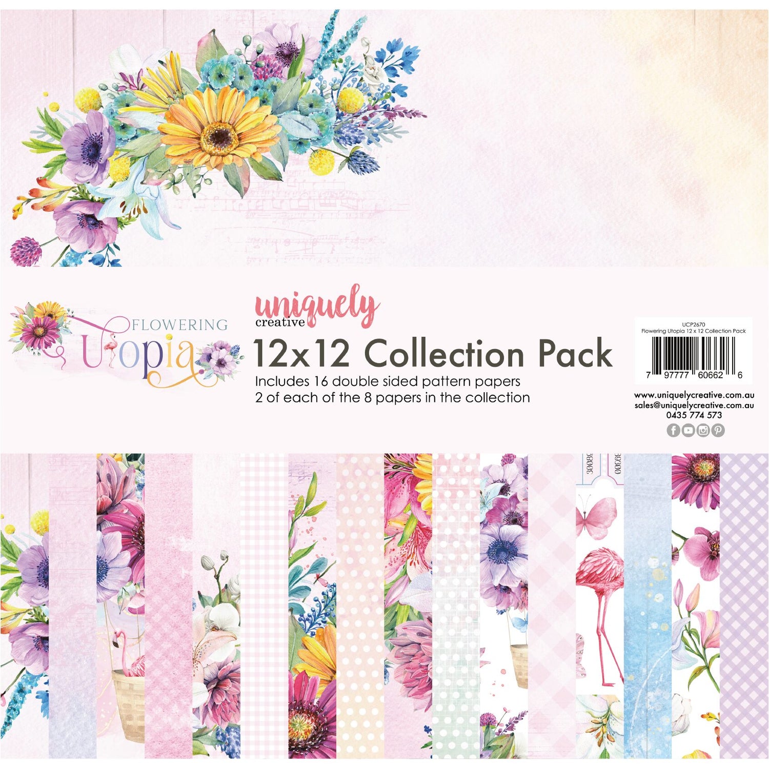 Uniquely Creative Flowering Utopia - 12x12" Collection Pack (16 papers)
