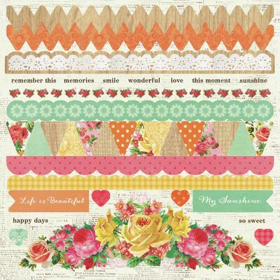Kaisercraft 12x12" Sticker Sheet - Tropical Punch