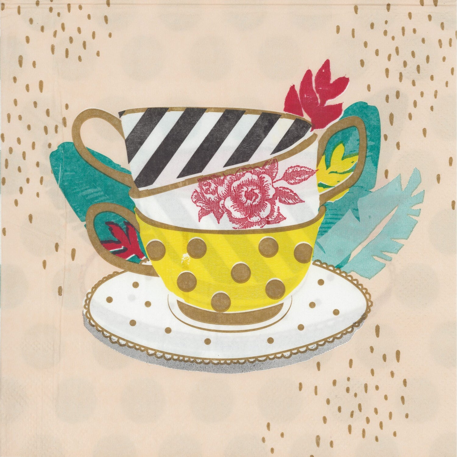 Artwrap Napkin/Serviette - Fancy Teacups