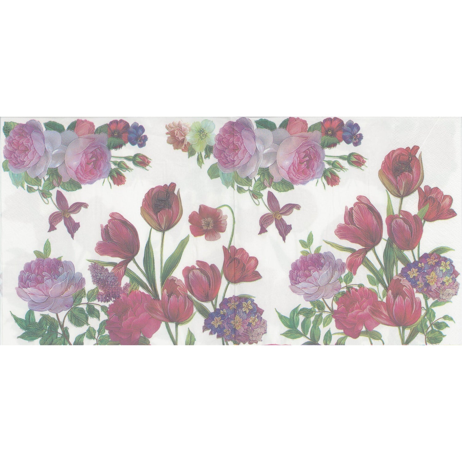 Unbranded Napkin/Serviette - Tulips & Roses