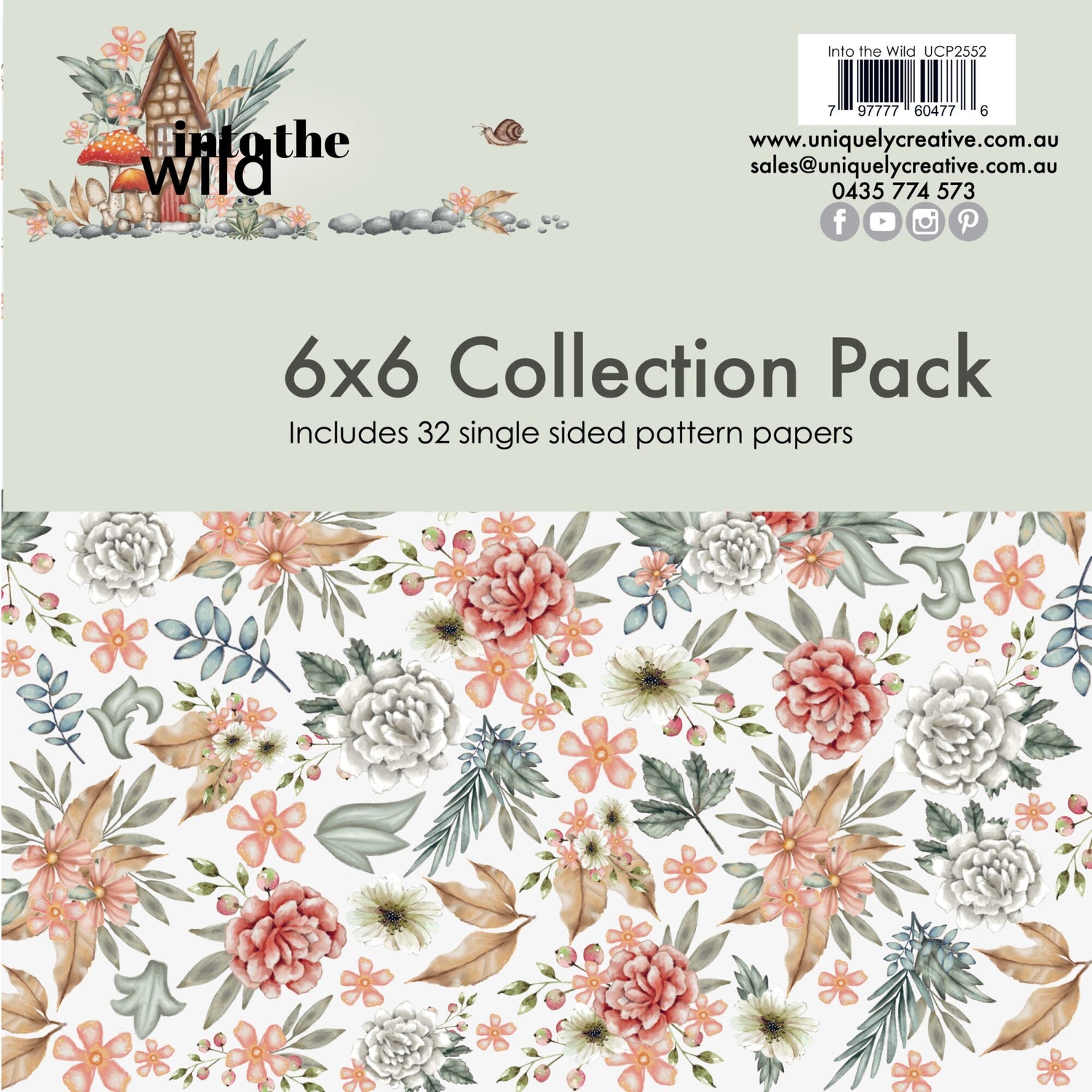 Uniquely Creative Into the Wild - 6x6" Collection Pack (32 papers)
