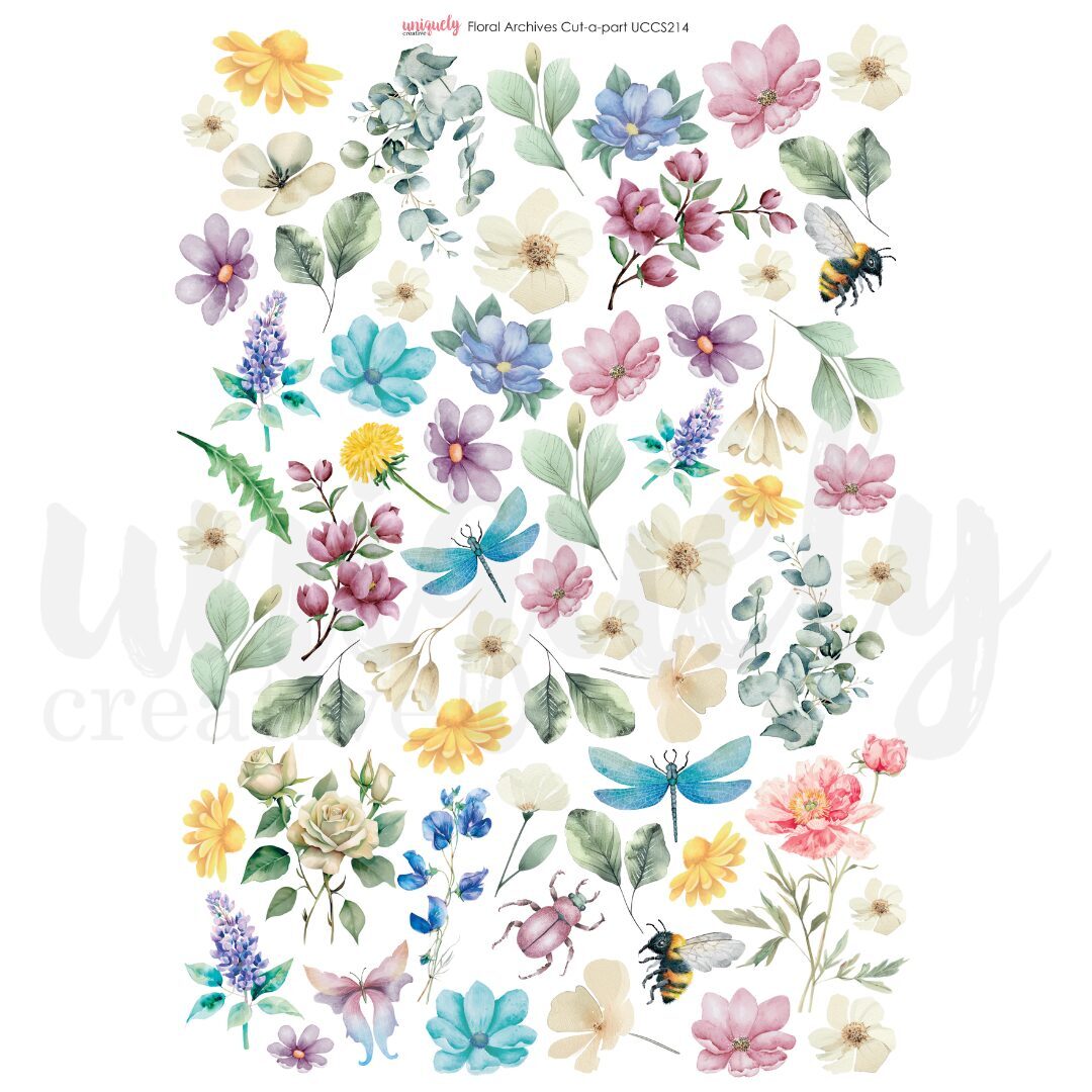 Uniquely Creative Cut-a-Part Sheet - Floral Archives