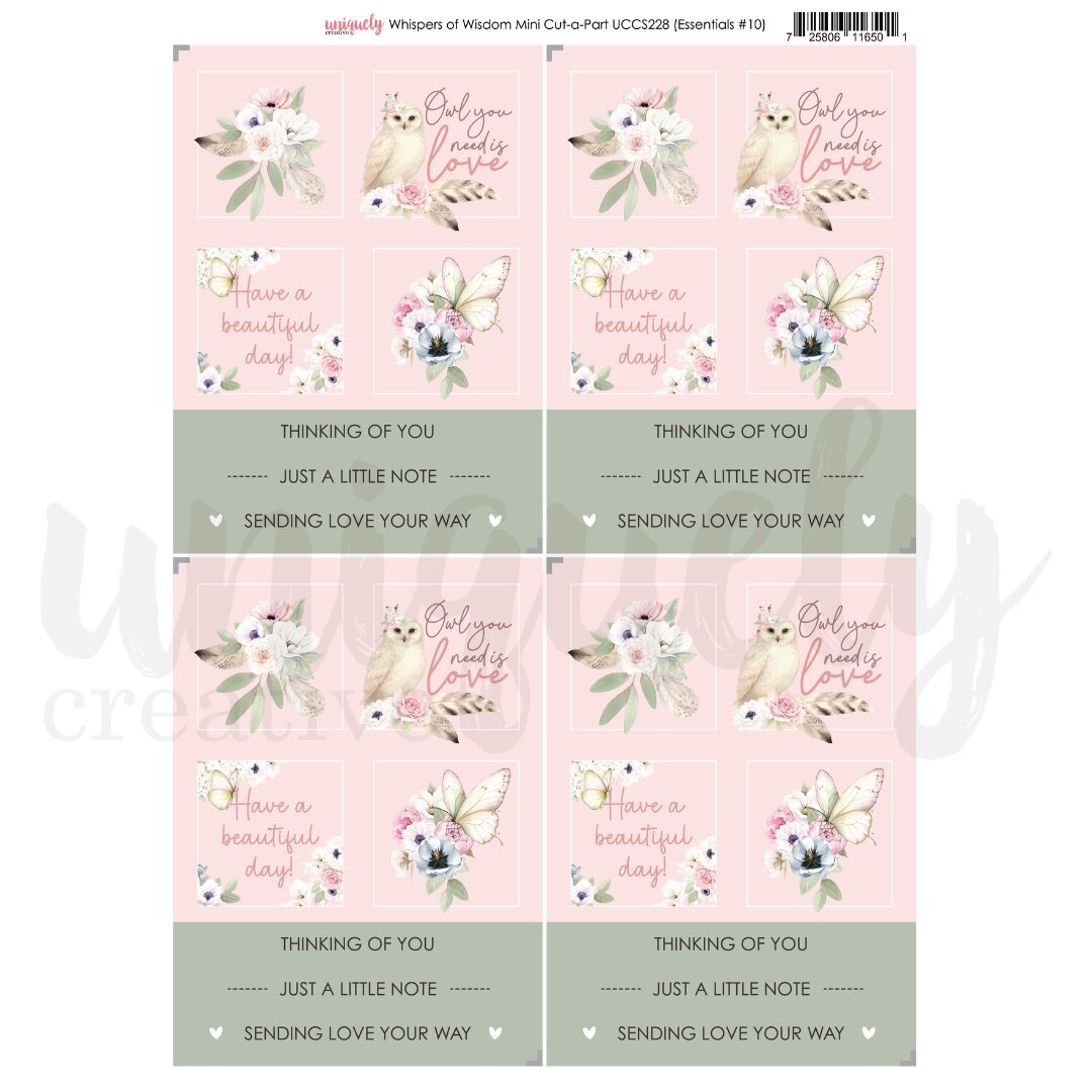 Uniquely Creative Cut-a-Part Sheet - Whispers of Wisdom