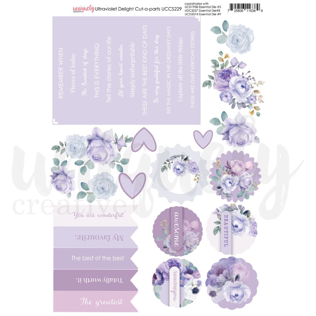 Uniquely Creative Cut-a-Part Sheet - Ultraviolet Delight