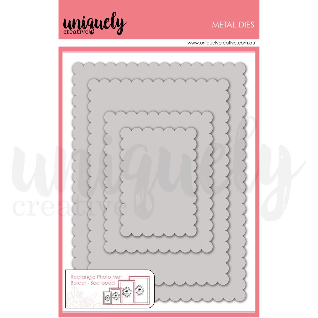 Uniquely Creative Die - Rectangle Photo Mat Border - Scalloped