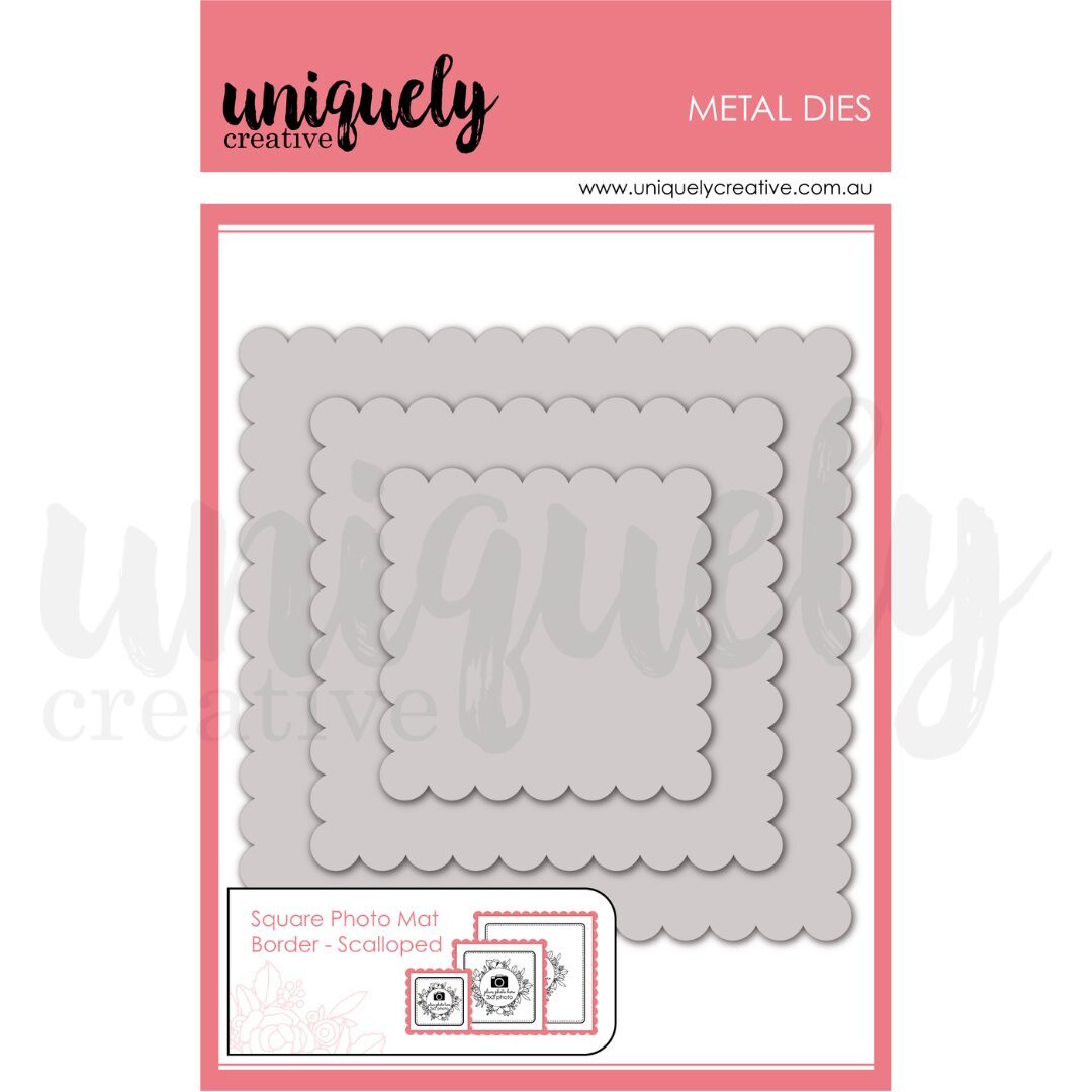 Uniquely Creative Die - Square Photo Mat Border - Scalloped