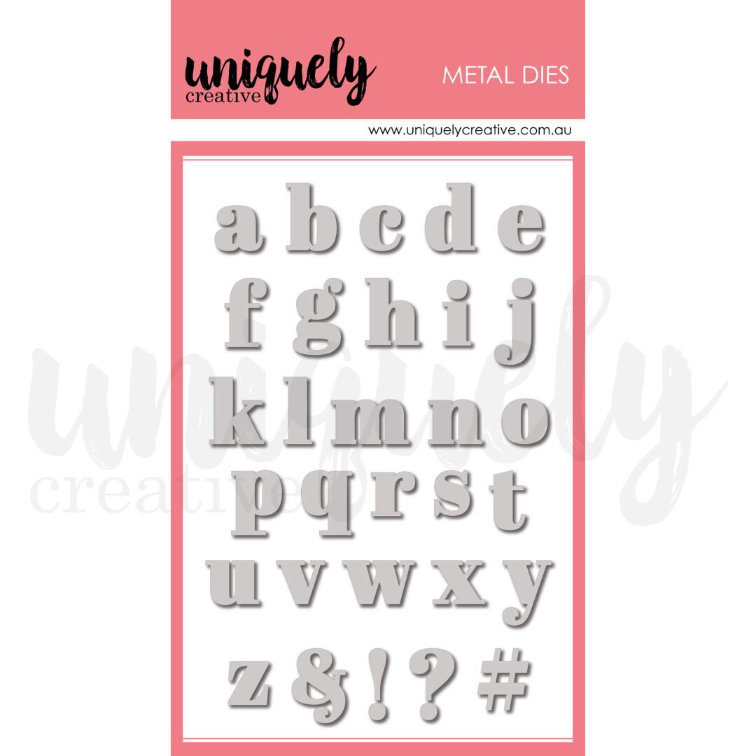 Uniquely Creative Die - Serif Lowercase Alpha