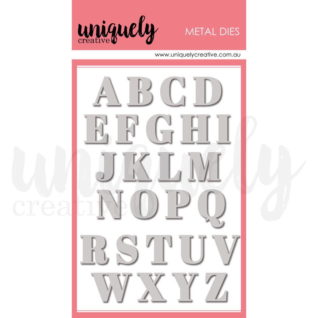 Uniquely Creative Die - Serif Uppercase Alpha