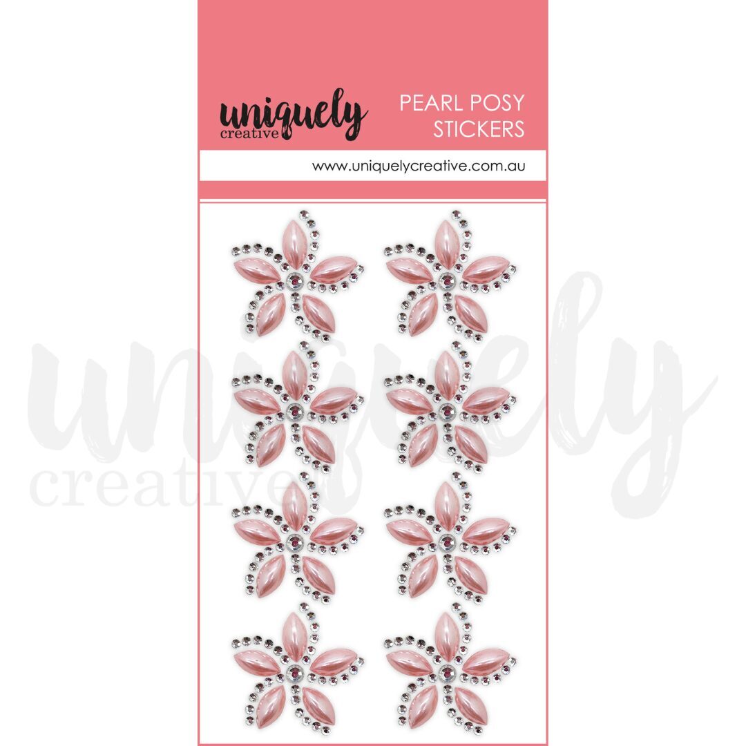 Uniquely Creative Pearl Posy Stickers - Pink