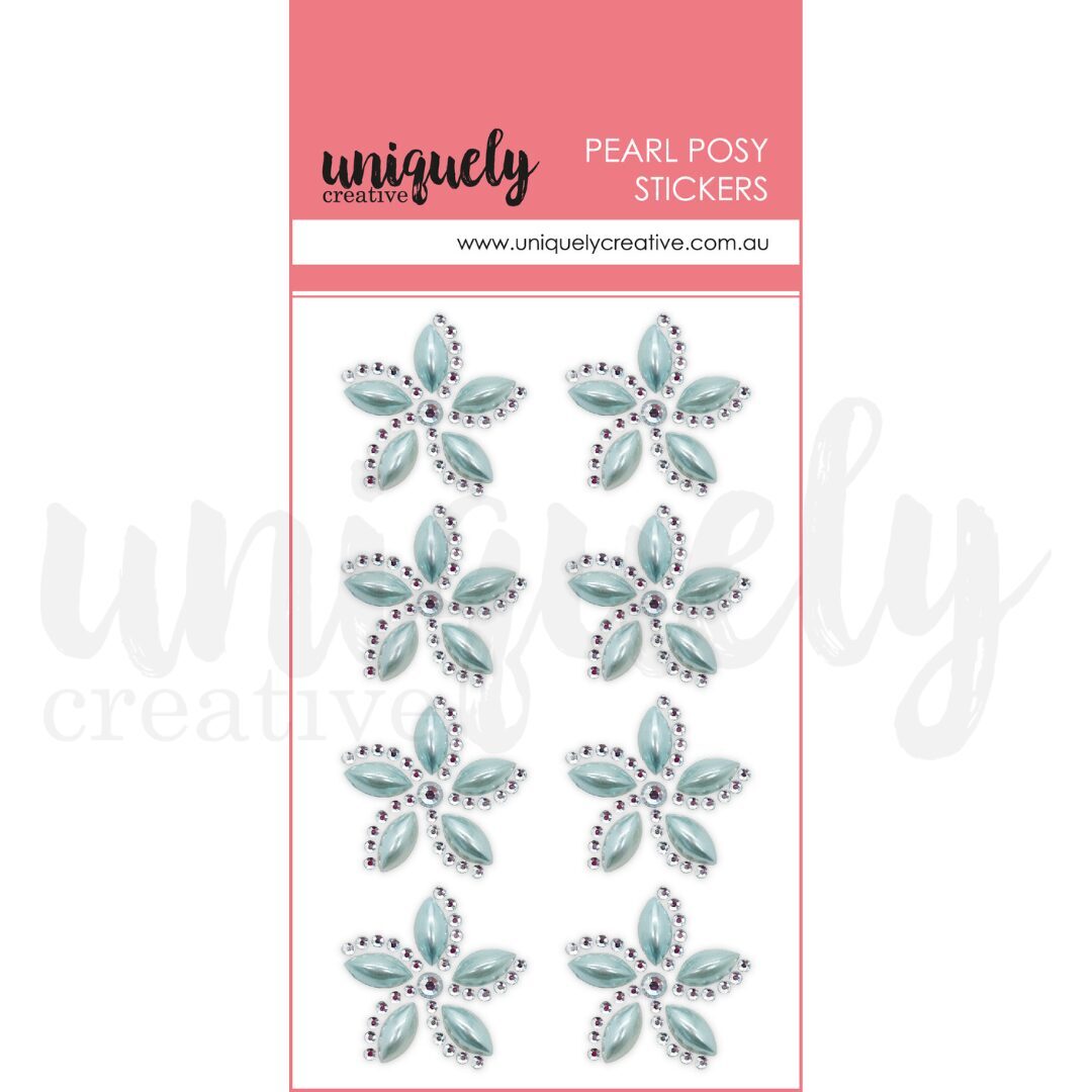 Uniquely Creative Pearl Posy Stickers - Blue
