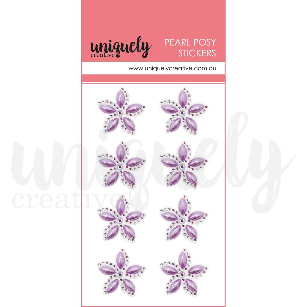 Uniquely Creative Pearl Posy Stickers - Purple