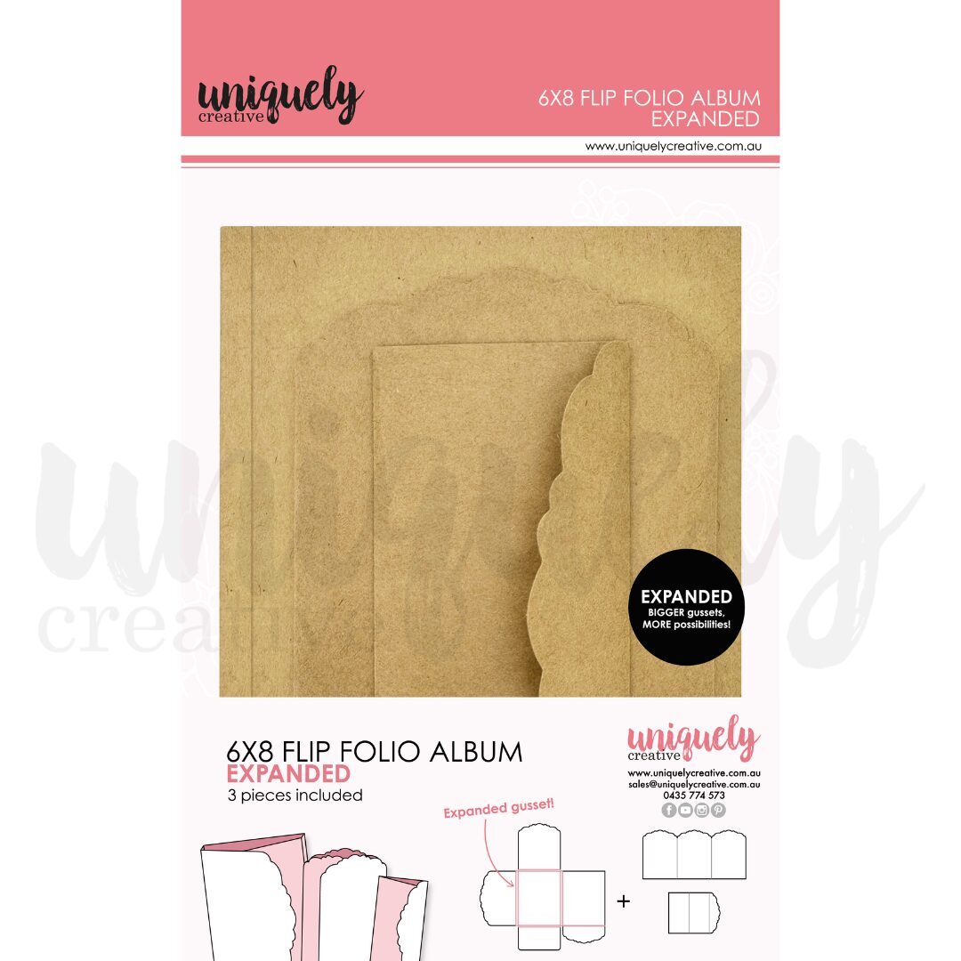 Uniquely Creative Folio - Flip Folio Album 6x8" Expanded (Kraft)