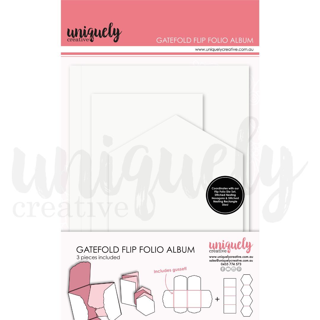 Uniquely Creative Folio - Gatefold Flip Folio Album (White)