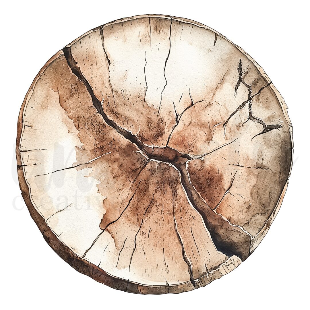 Uniquely Creative Specialty Paper - Tree Ring Slice Base Layer
