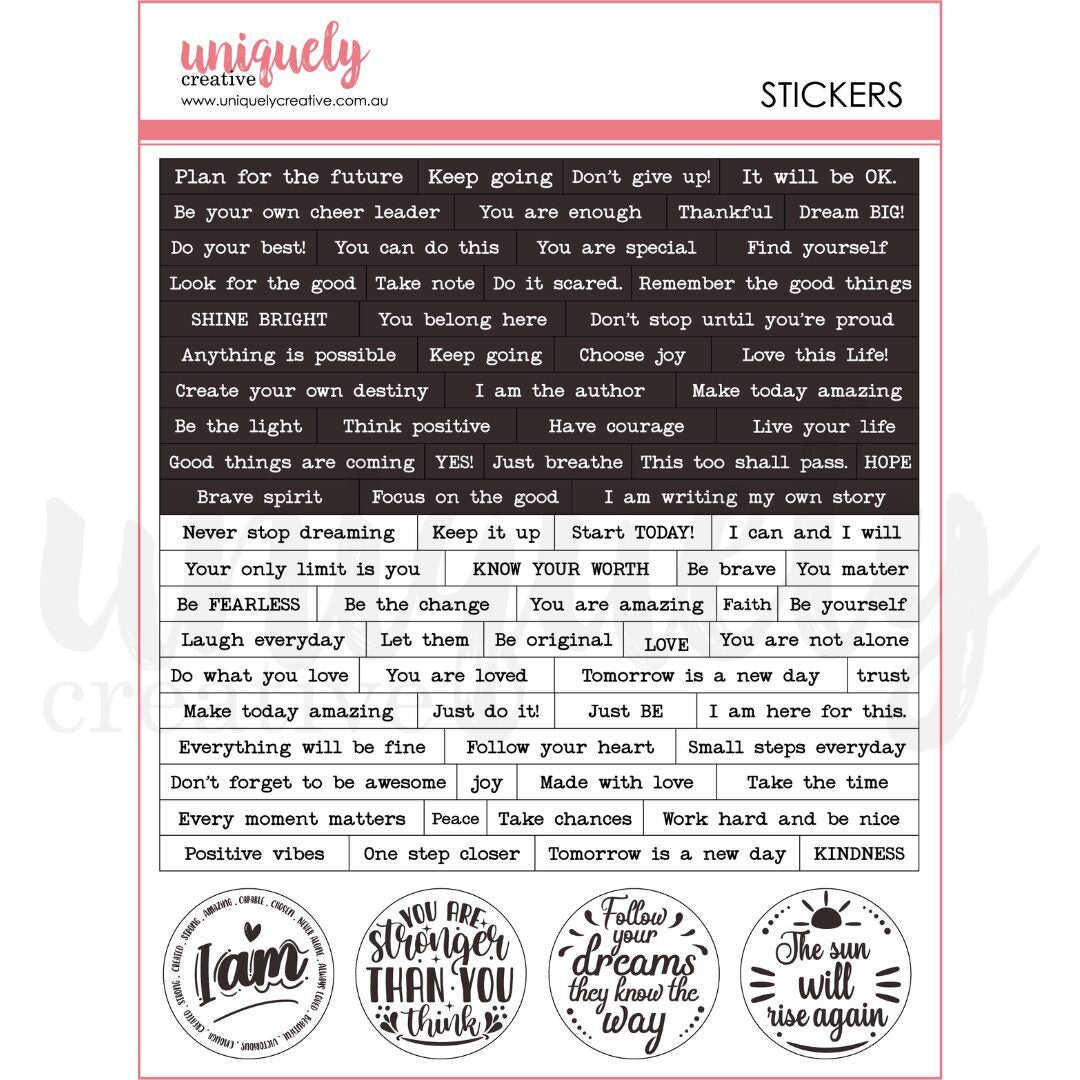 Uniquely Creative Stickers - Heart & Soul Journal Stickers