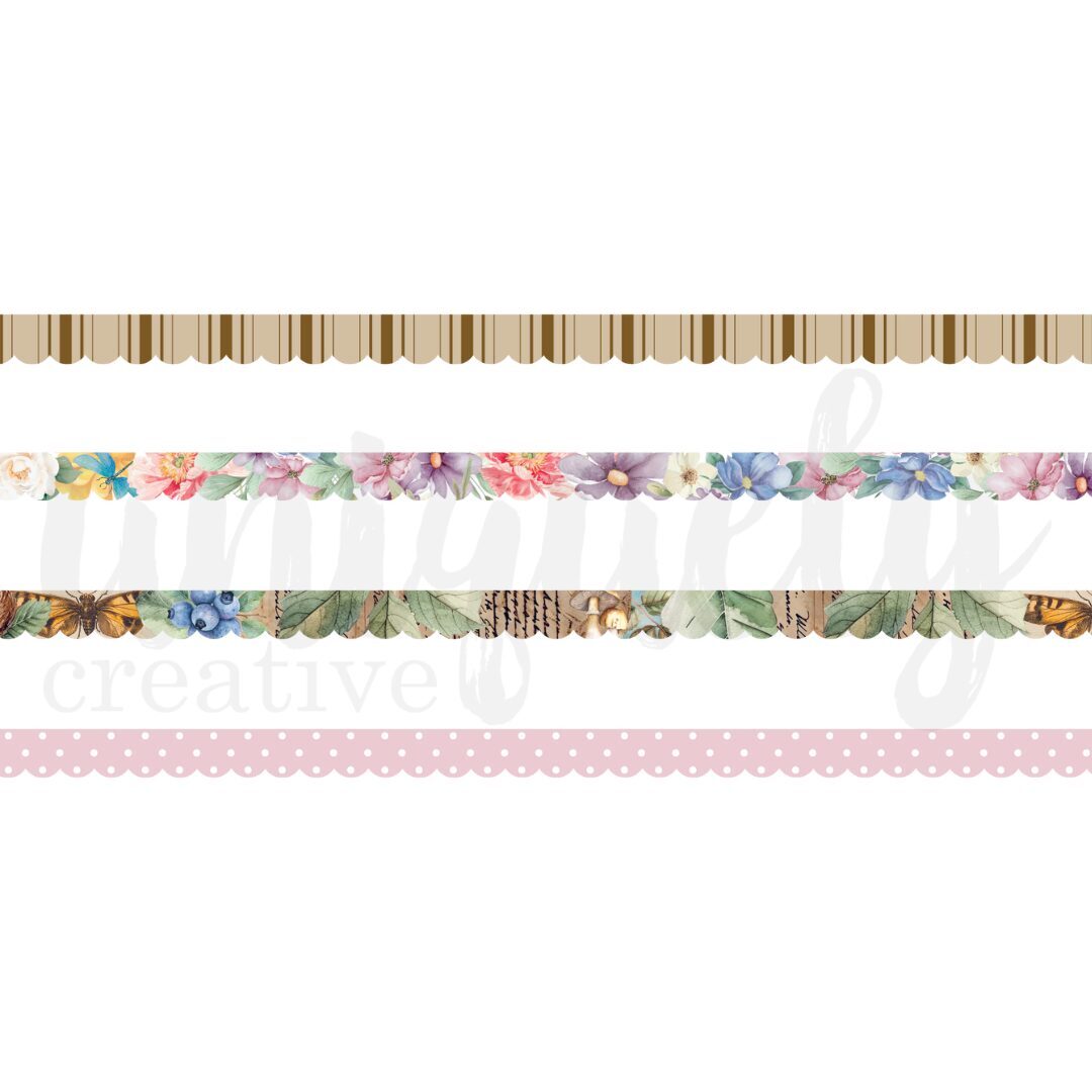 Uniquely Creative Washi Tape - Botanical Washi Combo - Set of 4