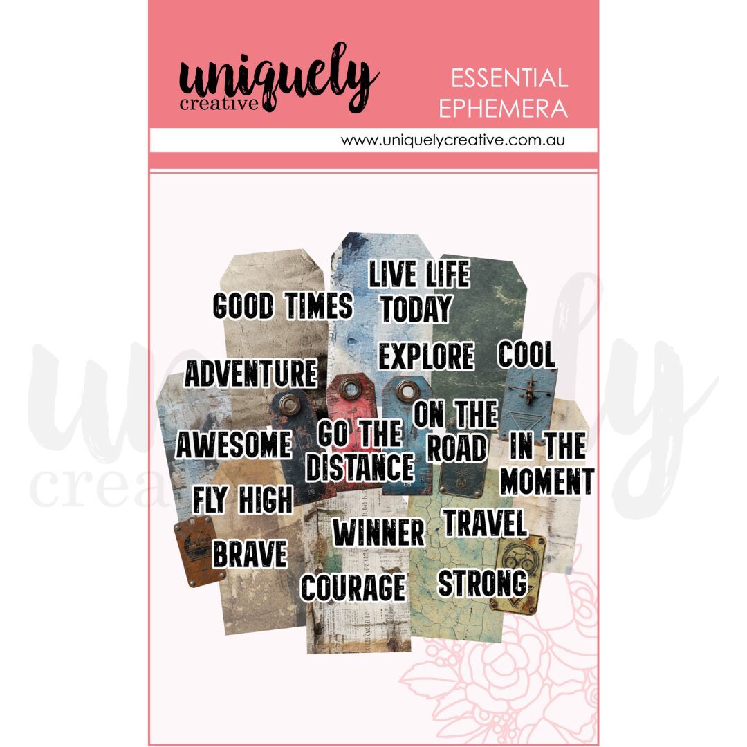 Uniquely Creative Essential Ephemera - Grunge Tags & Titles