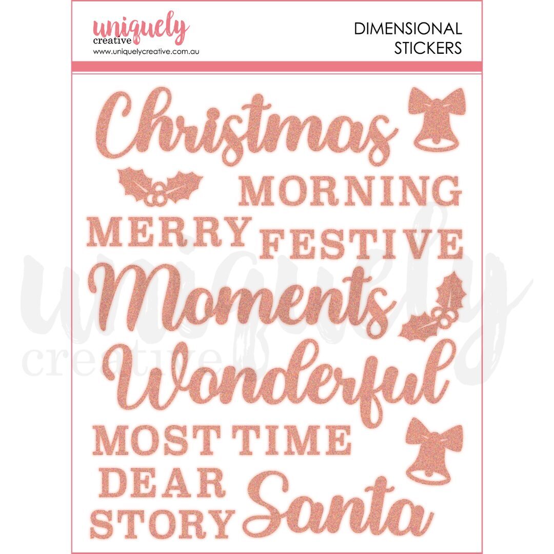 Uniquely Creative Dimensional Stickers - Christmas Keepsakes