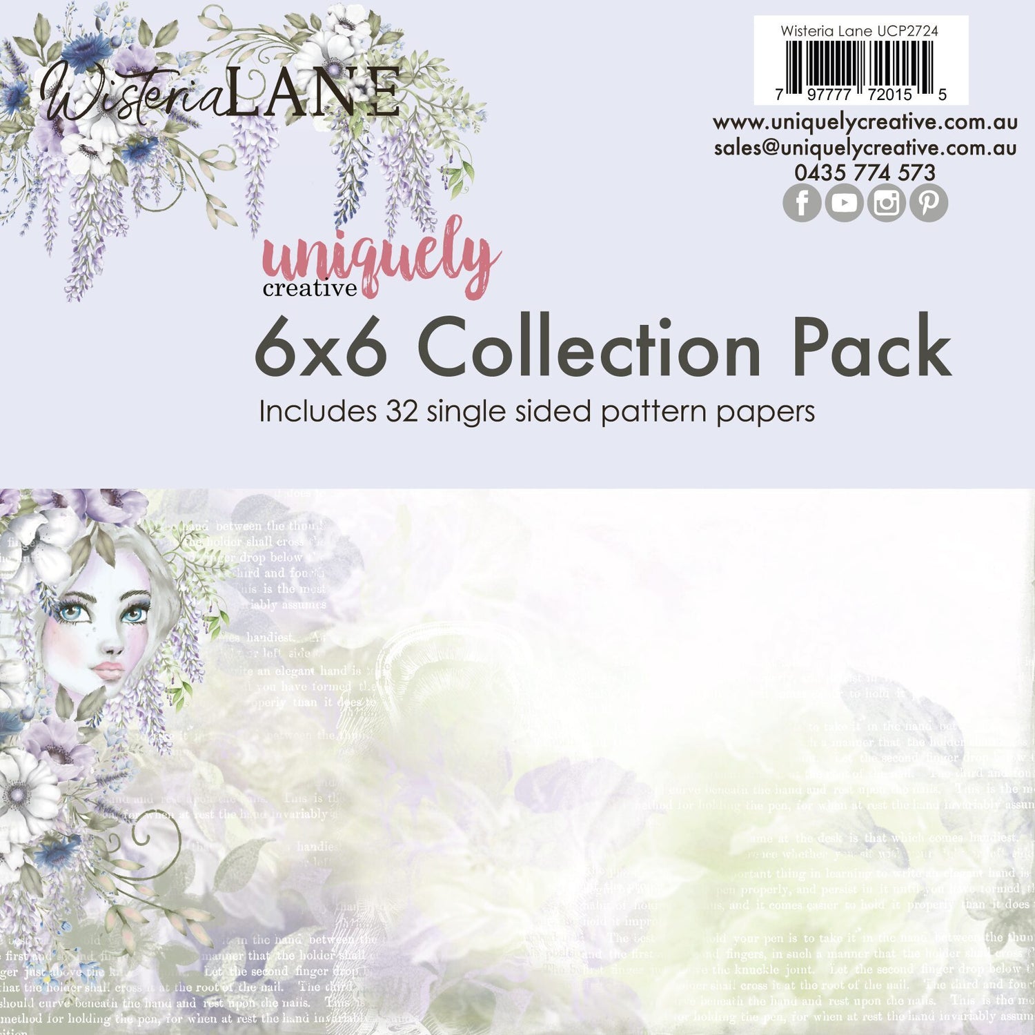 Uniquely Creative Wisteria Lane - 6x6" Collection Pack (32 papers)