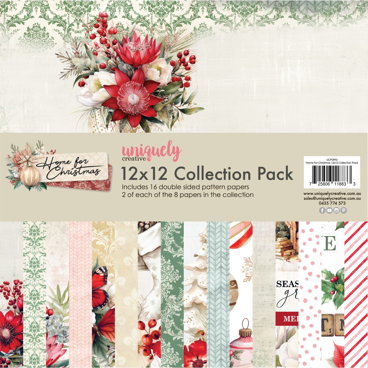 Uniquely Creative Home for Christmas - 12x12" Collection Pack (16 papers)