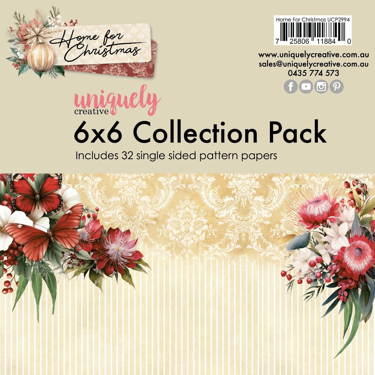 Uniquely Creative Home for Christmas - 6x6" Collection Pack (32 papers)