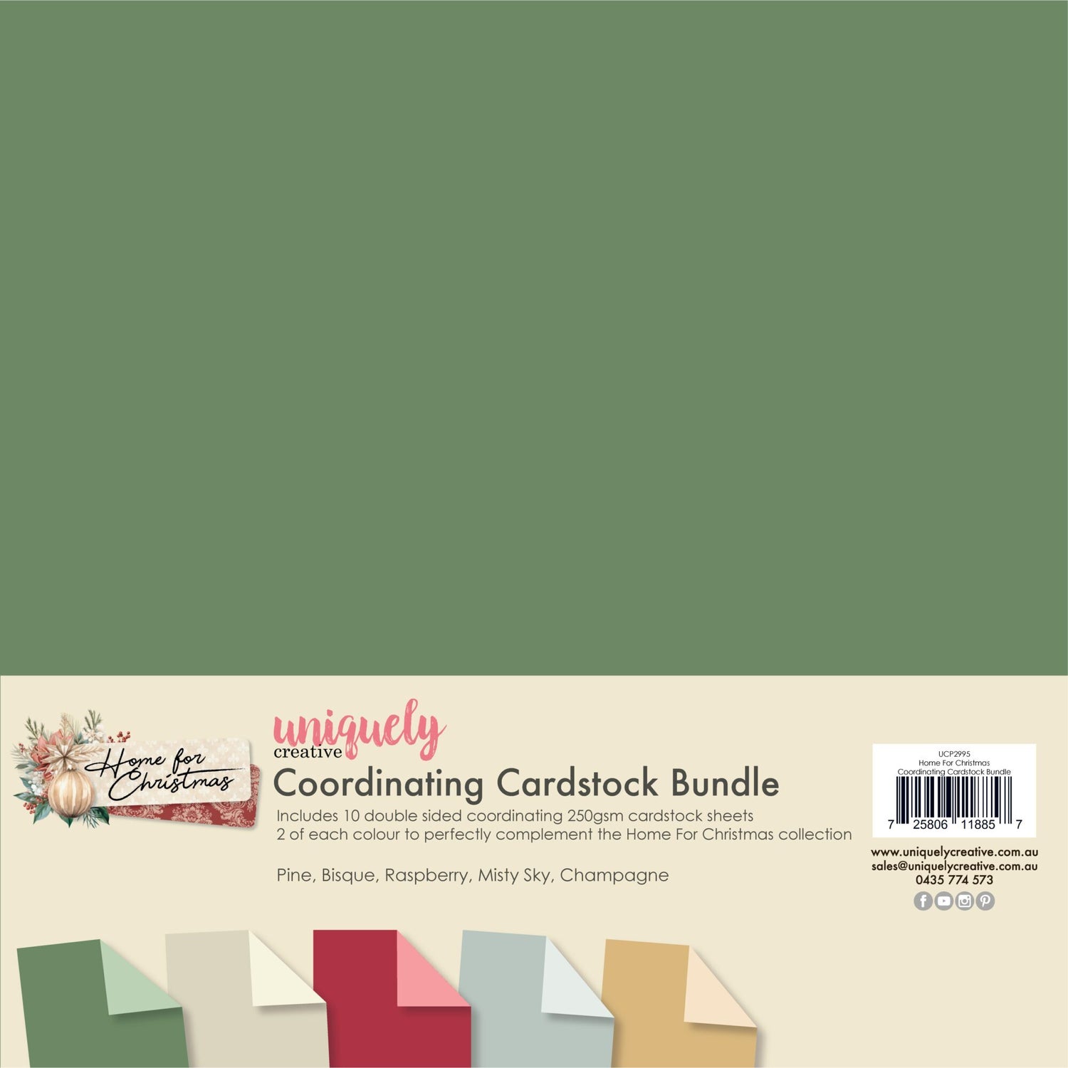 Uniquely Creative Home For Christmas - Coordinating Cardstock Bundle