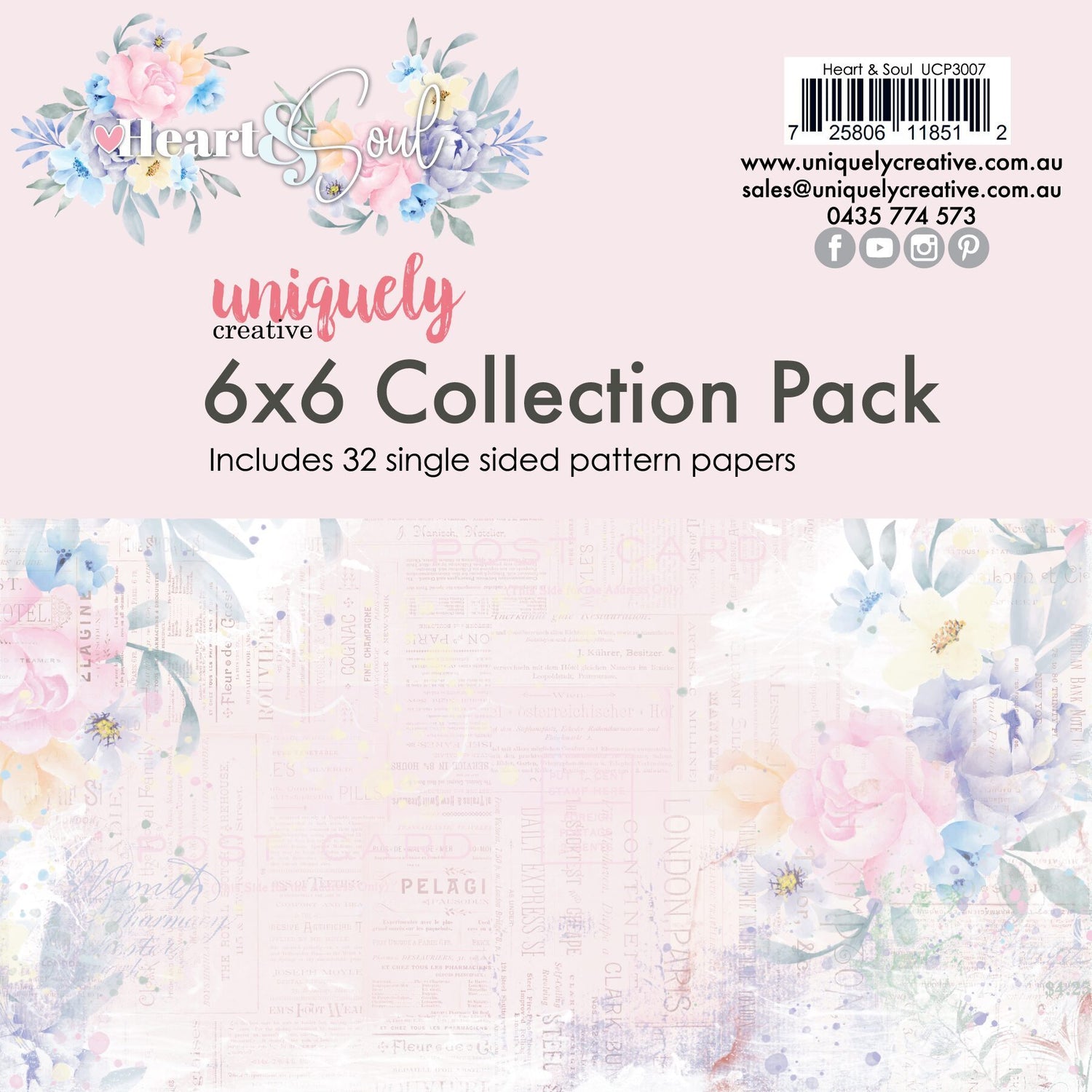 Uniquely Creative Heart & Soul - 6x6" Collection Pack (32 papers)