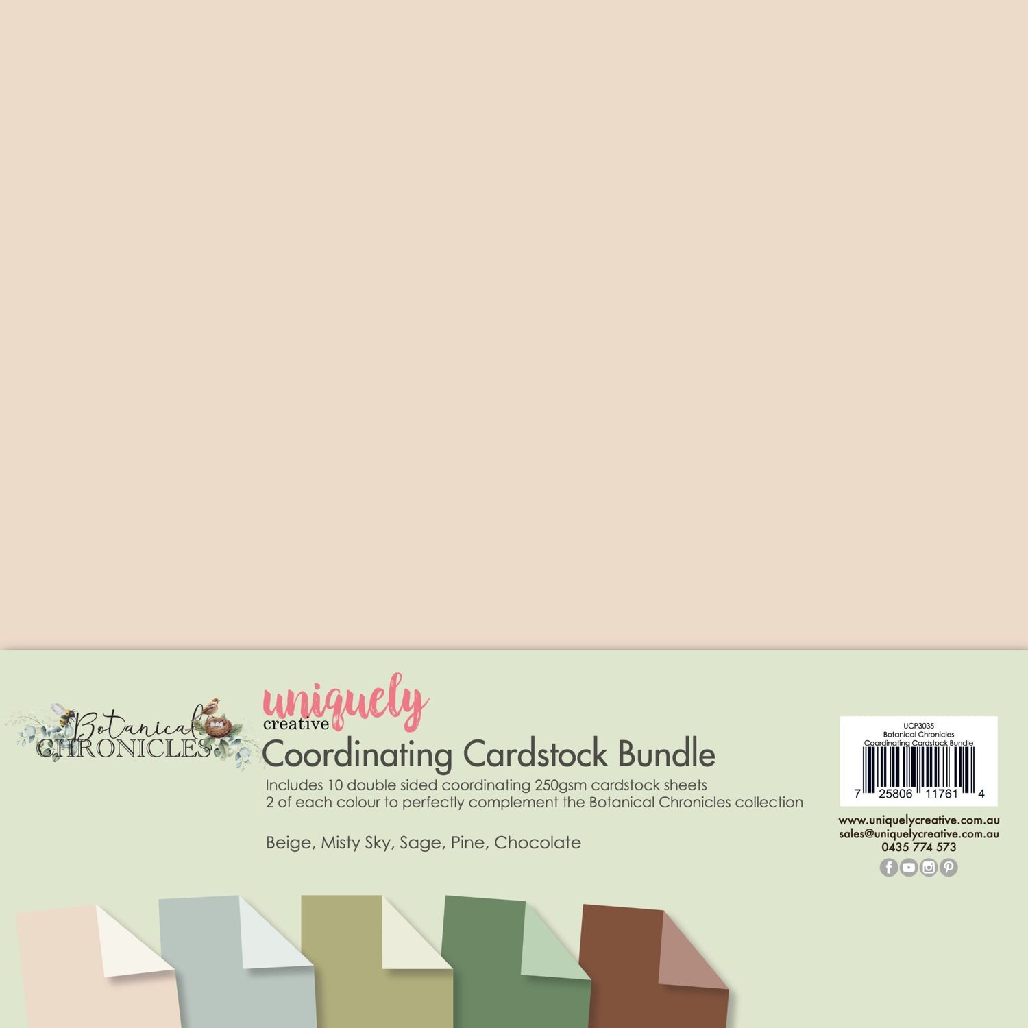 Uniquely Creative Botanical Chronicales - Coordinating Cardstock Bundle
