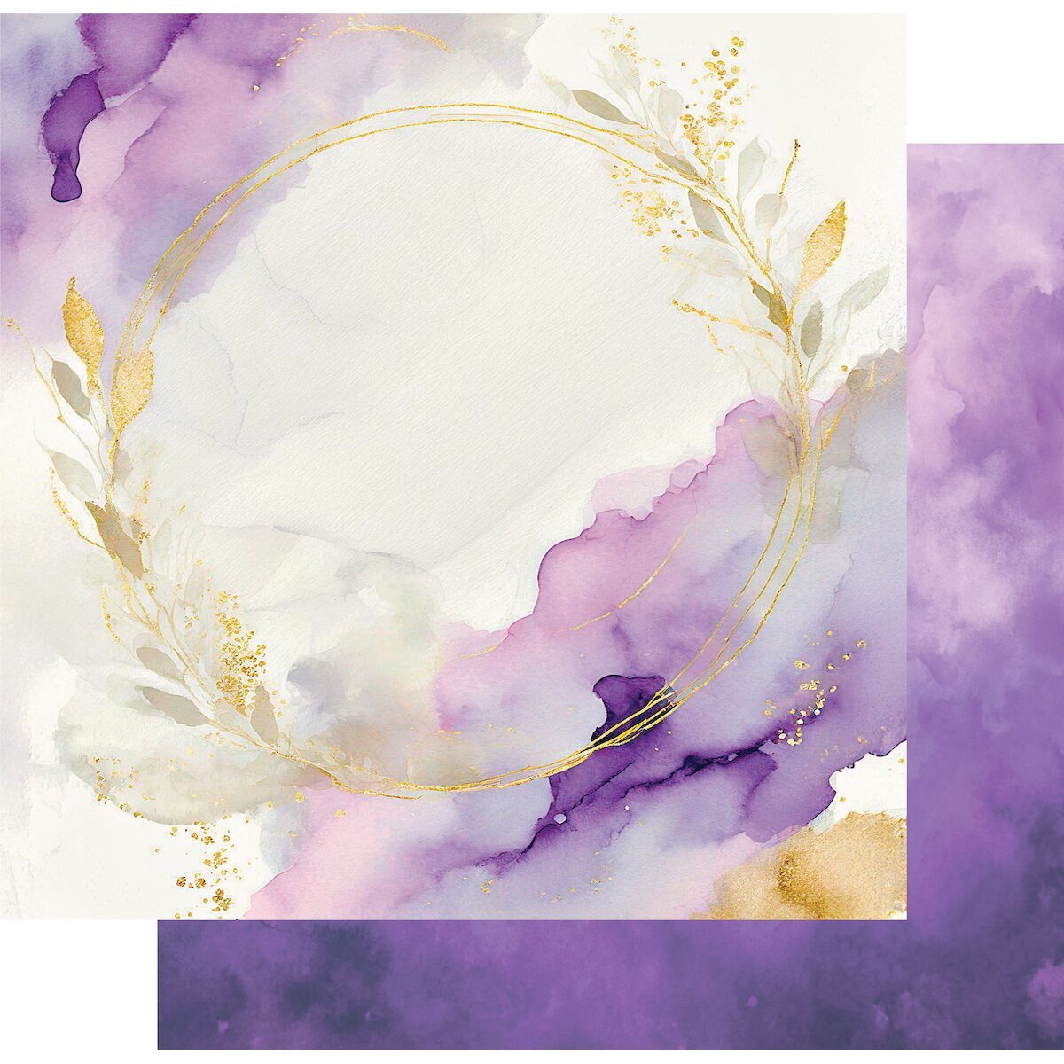 Uniquely Creative Ultraviolet Delight - Gold & Amethyst Paper