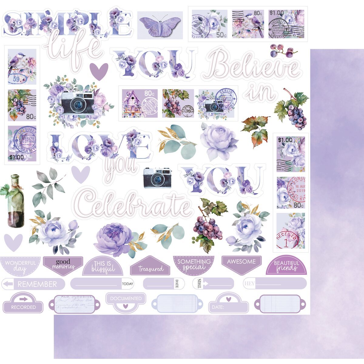 Uniquely Creative Ultraviolet Delight - Simple Life Paper